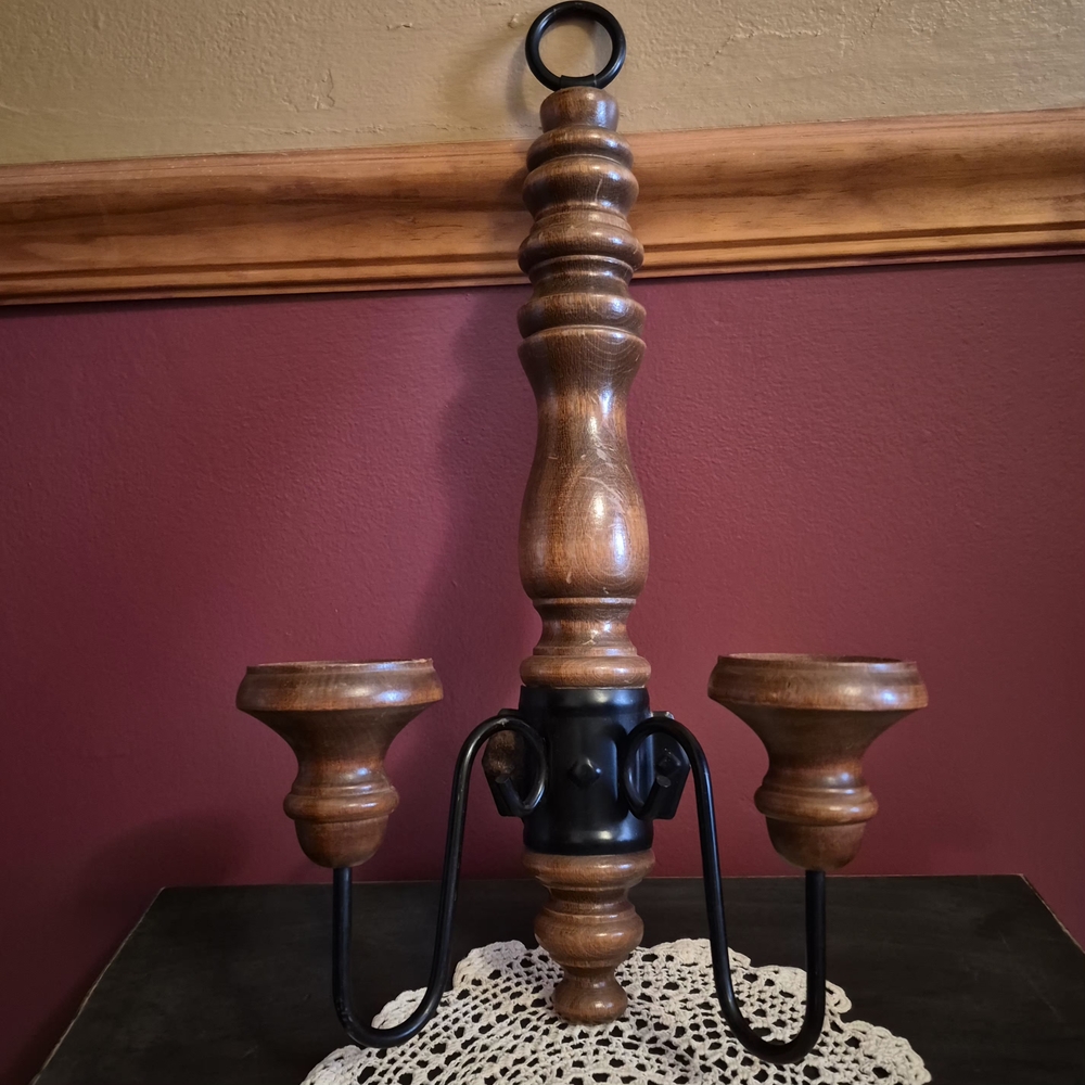 Elegant Wooden Candle Holder